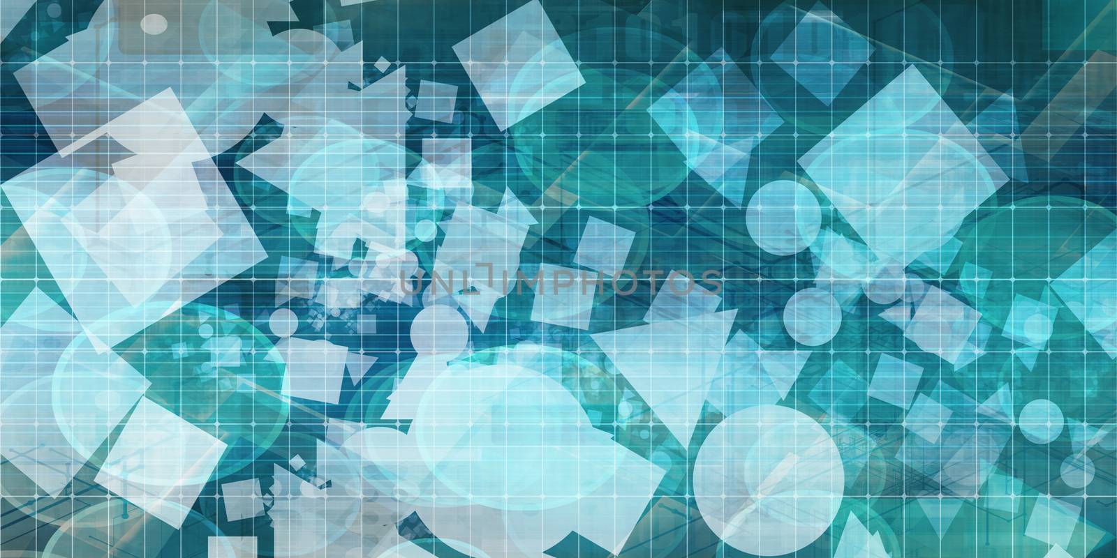 Geometric Shapes Background as an Abstract Concept 