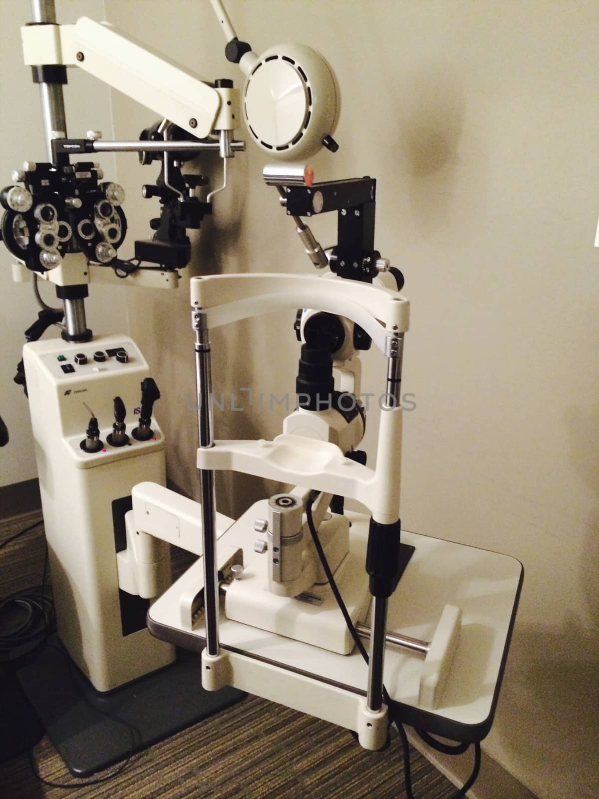 Equipment for a eye test, health care for glasses or contacts