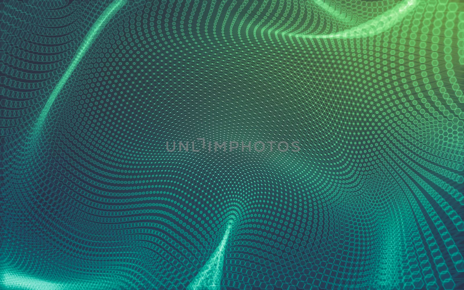 Abstract polygonal space low poly dark background with connecting dots and lines. Connection structure. 3d rendering