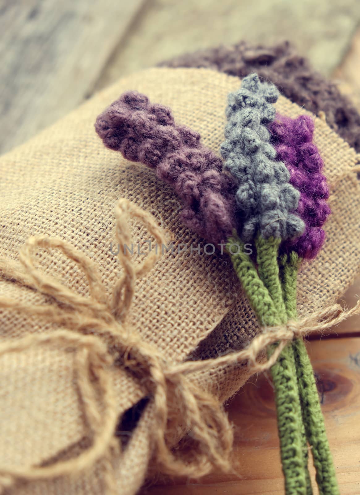 Handmade gift, knitted lavender flower by xuanhuongho