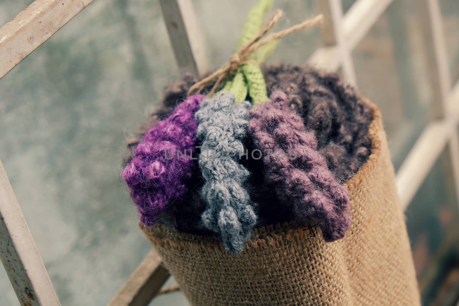 Handmade gift, knitted lavender flower by xuanhuongho