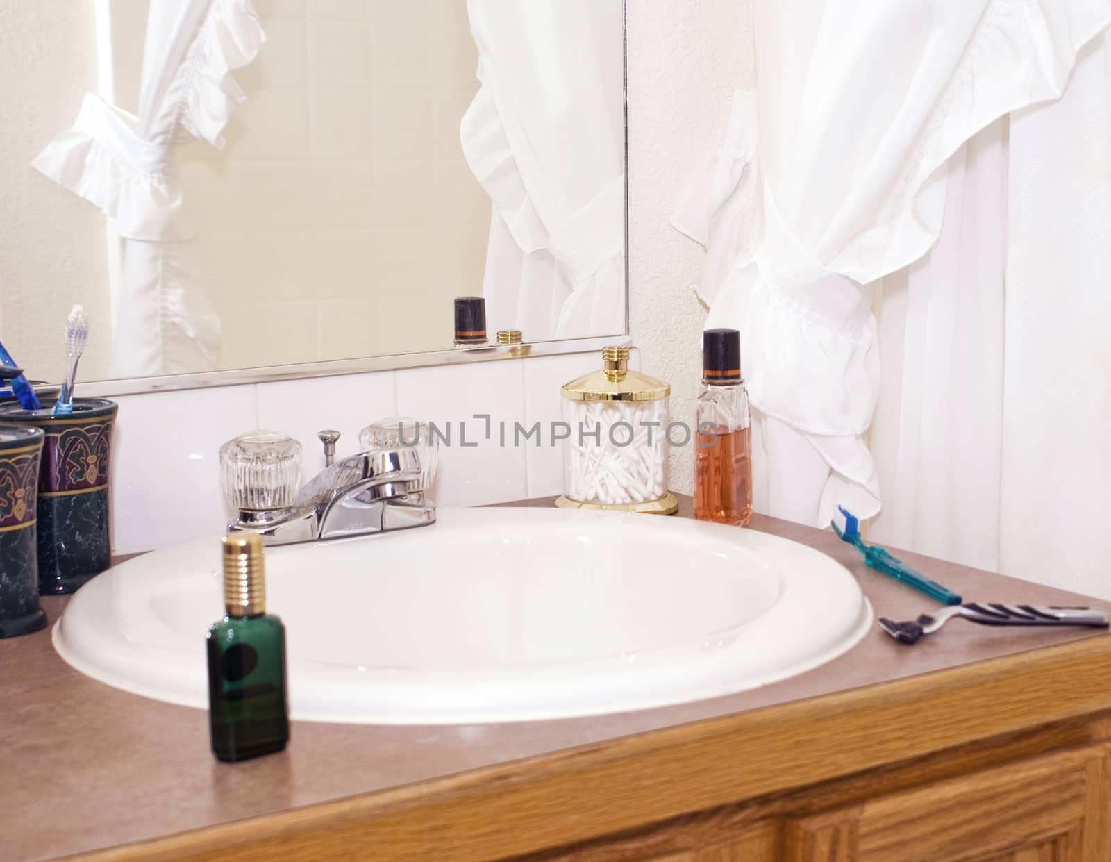 closeup of a bathroom sink