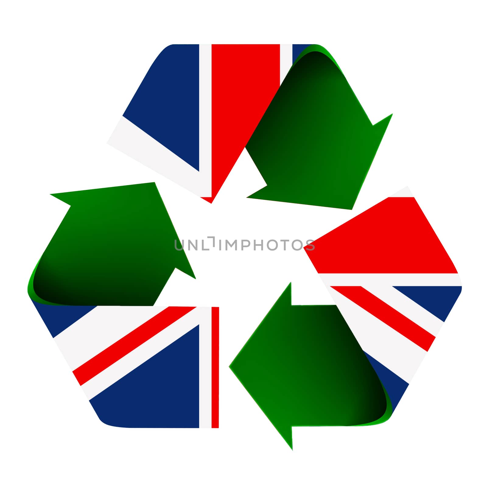 UK Flag on a Recycle Symbol by rcarner