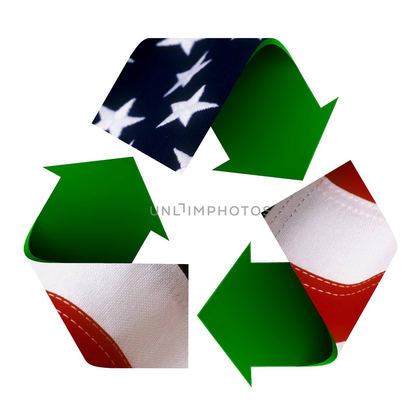 American Flag on a Recycle Symbol by rcarner
