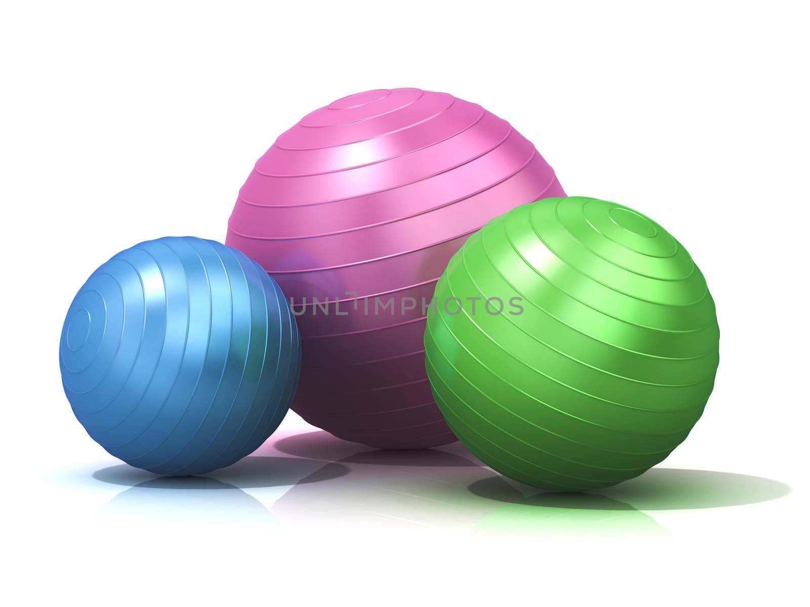 Colorful fitness balls by djmilic