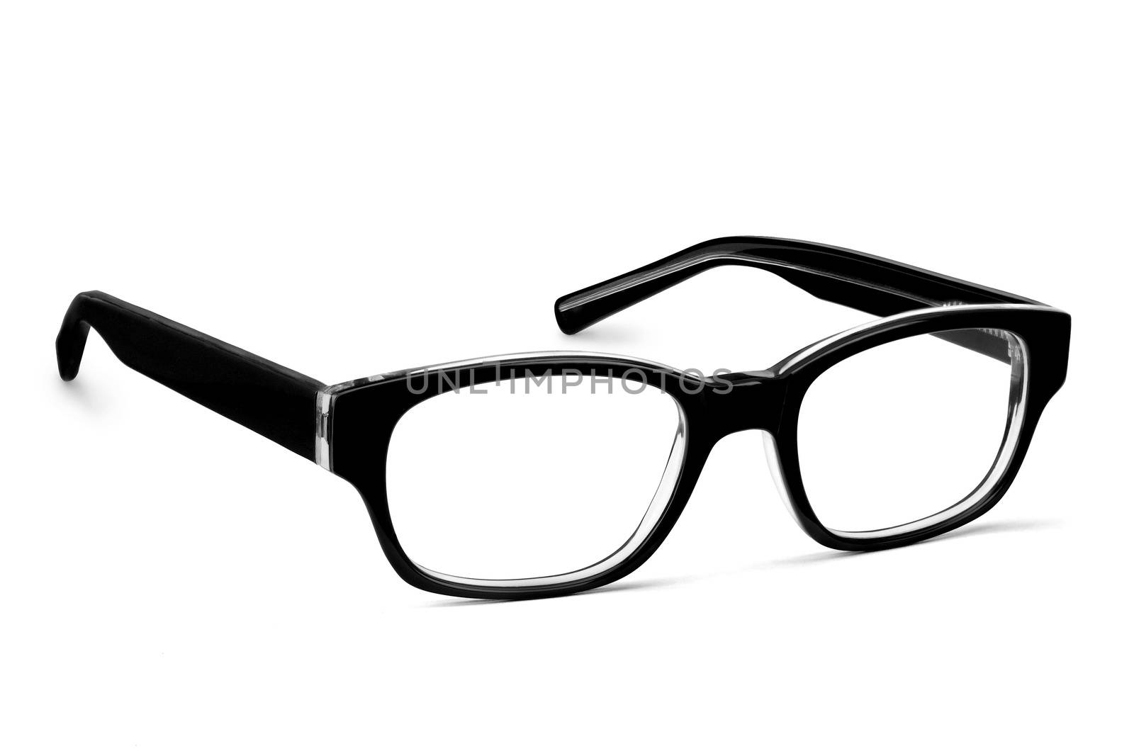 Black Eye Glasses Isolated on White