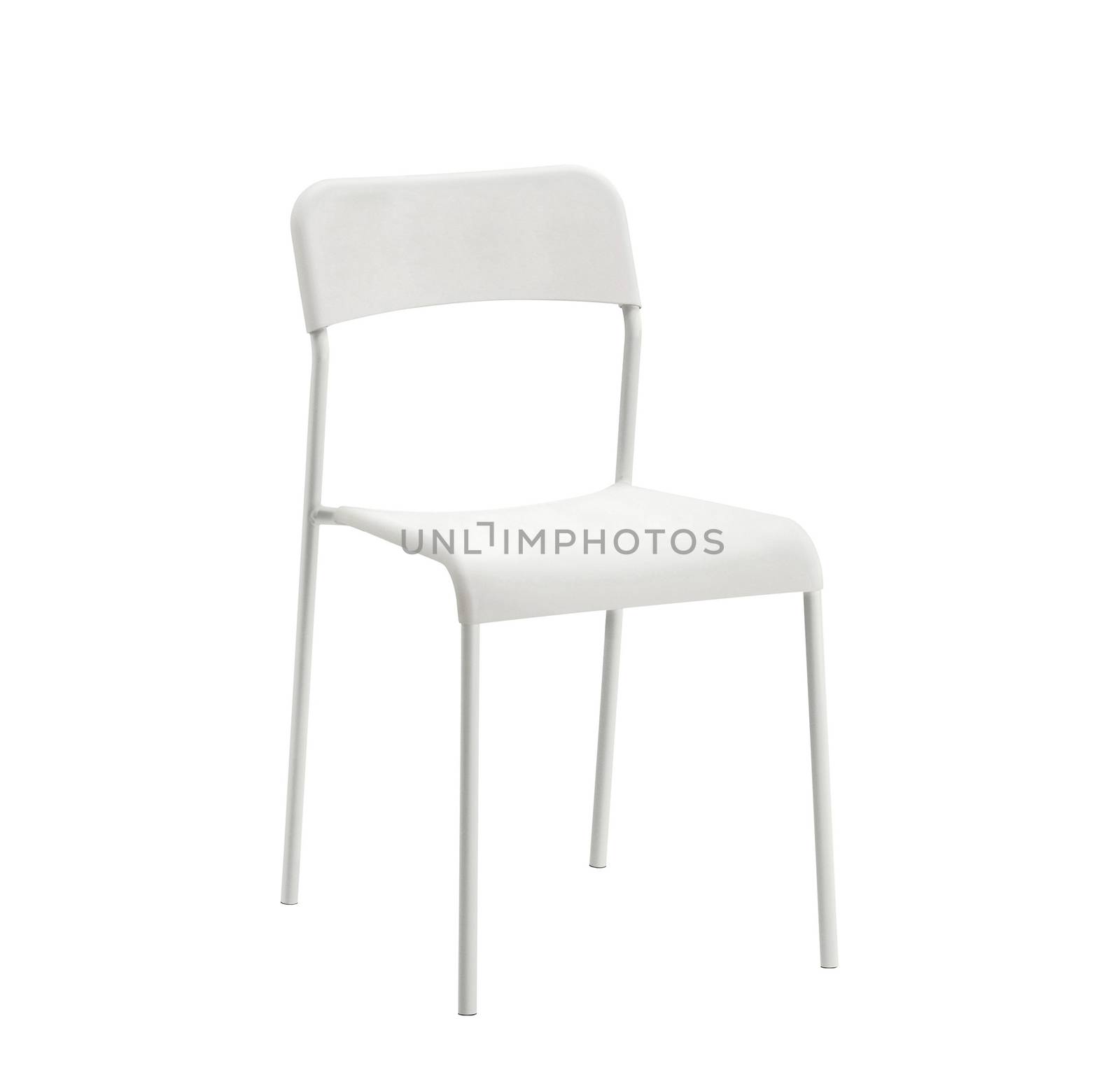 White chair on white background