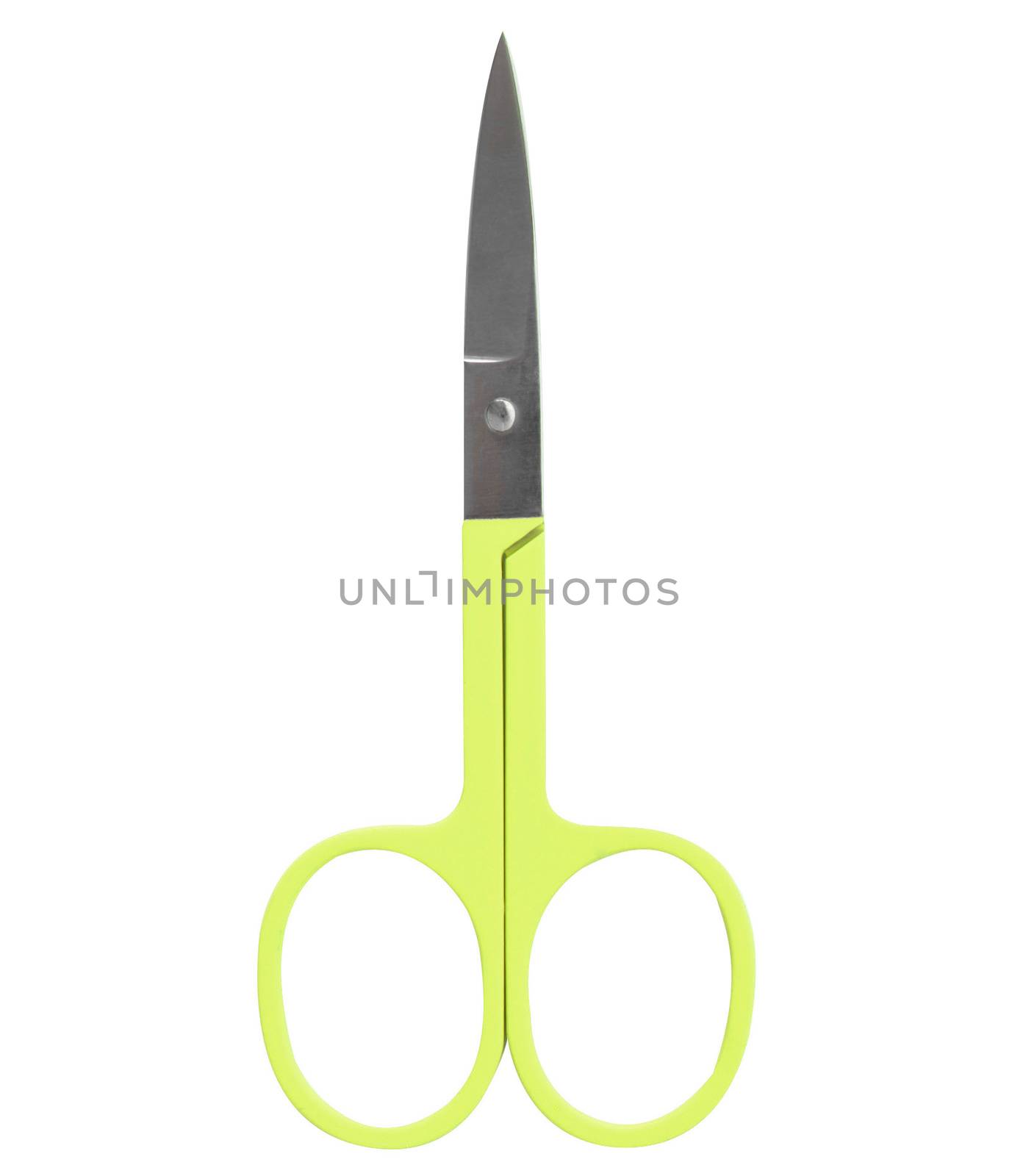 manicure scissors with yellow plastic handles  by ozaiachin
