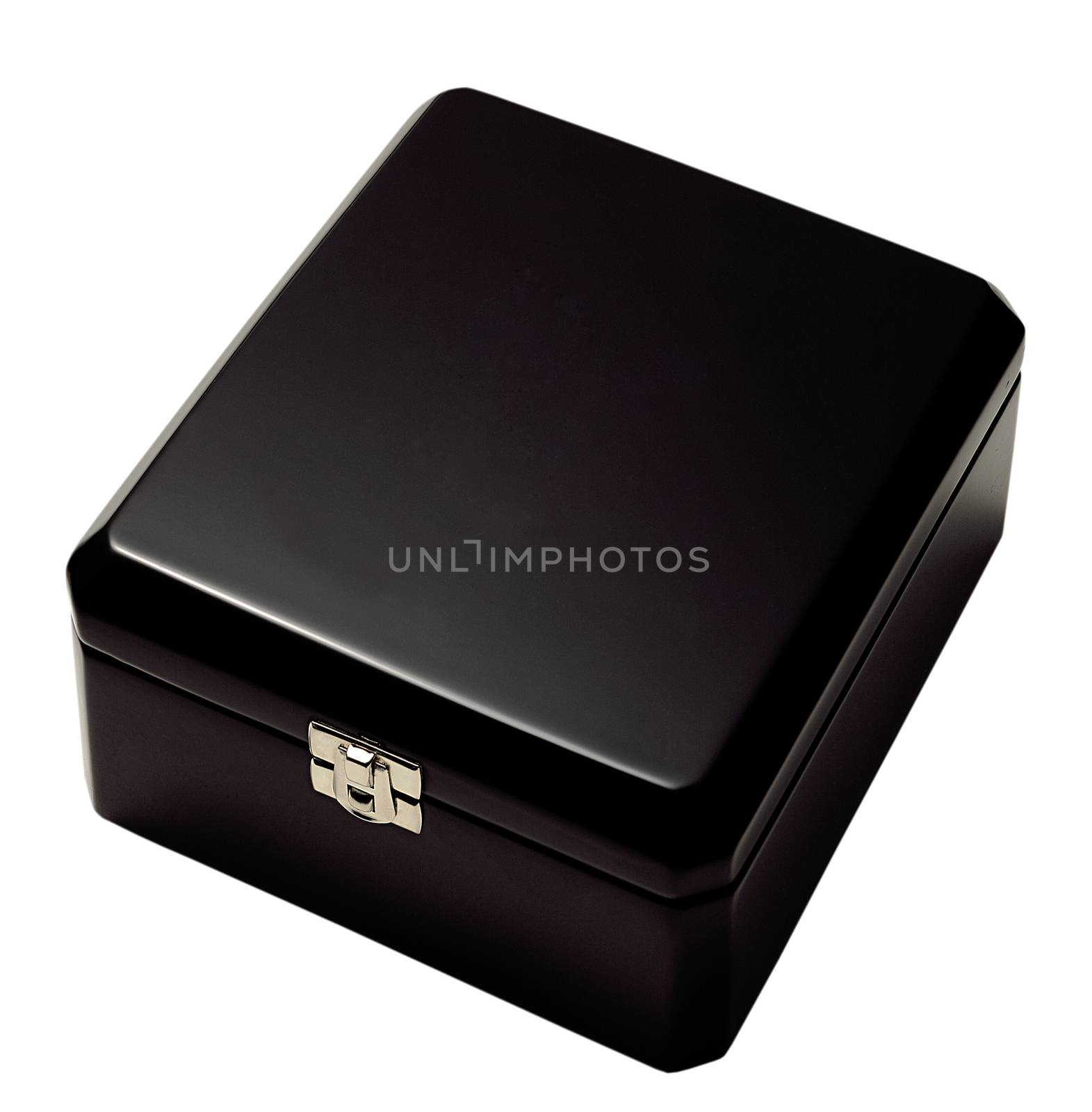  black gift box isolated on white
