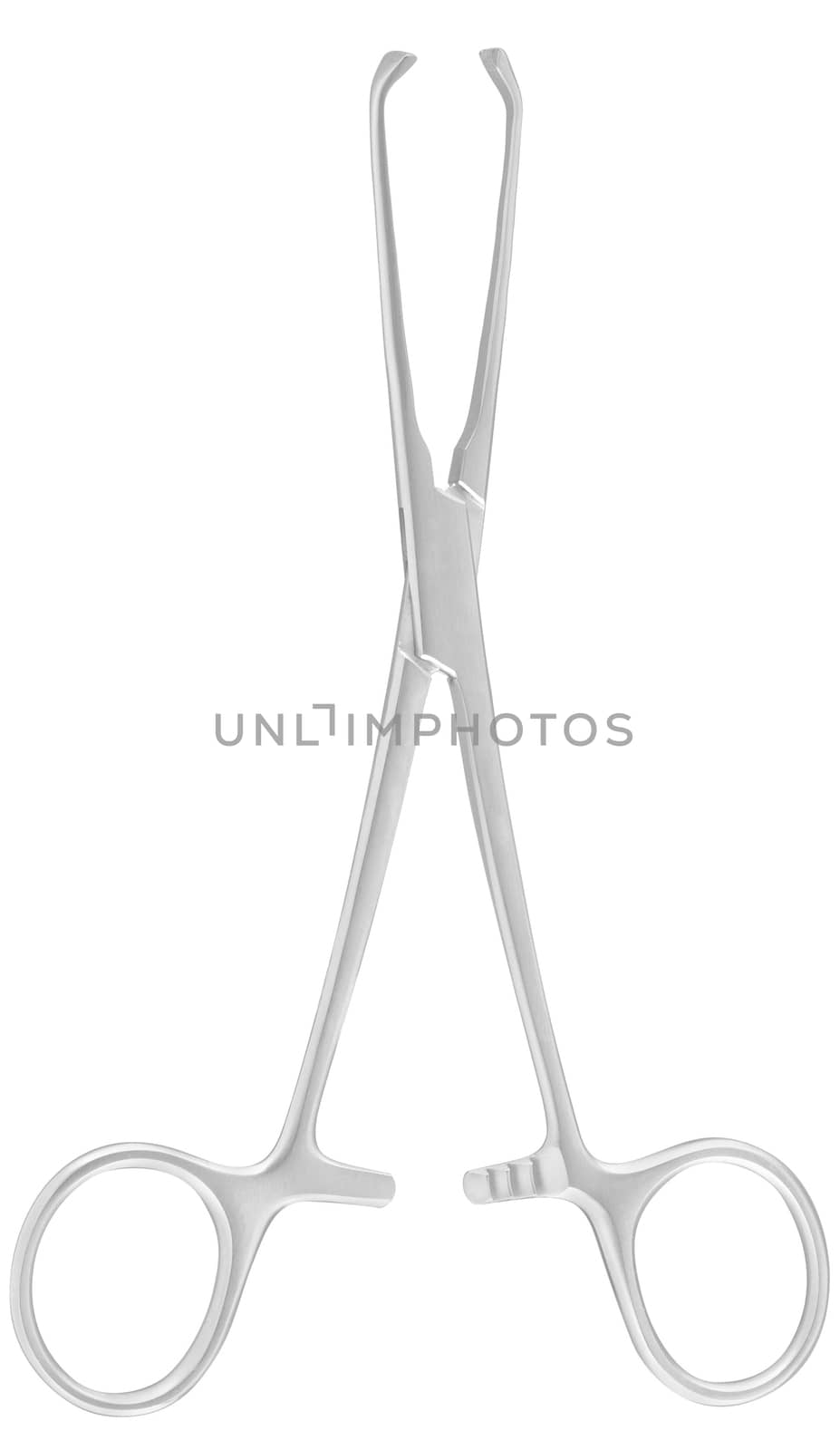 surgical clamps on a white background isolation