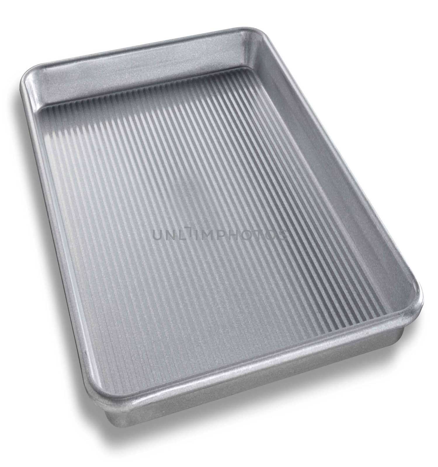 Close-up of an empty tray isolated on white background