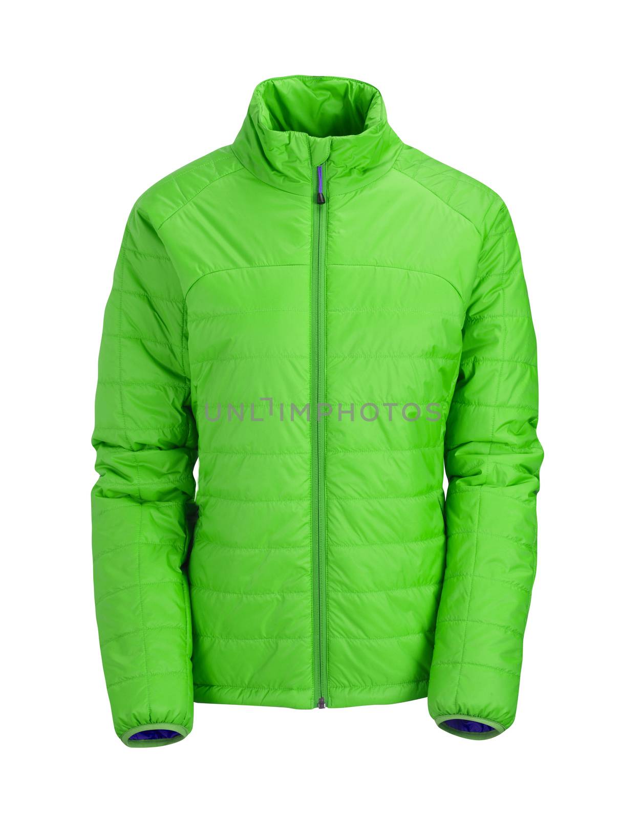 green jacket  isolated on white background