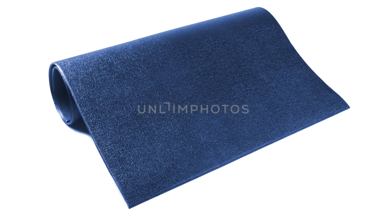 a dark blue carpet isolated on white background