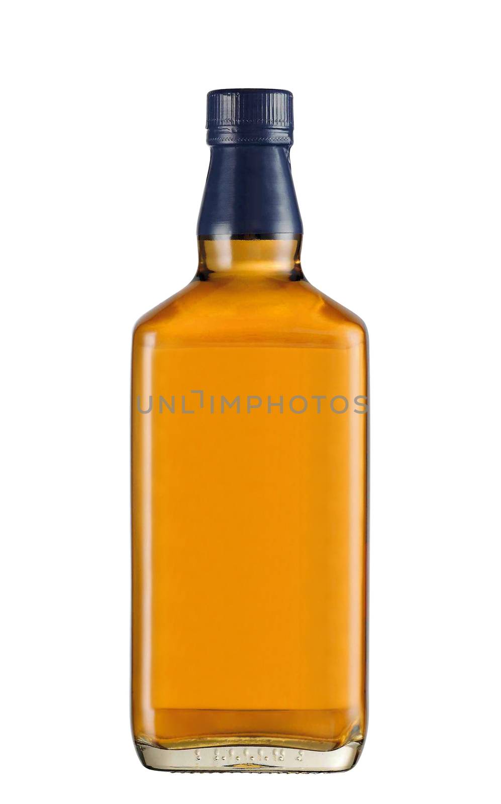 wisky bottle on white background