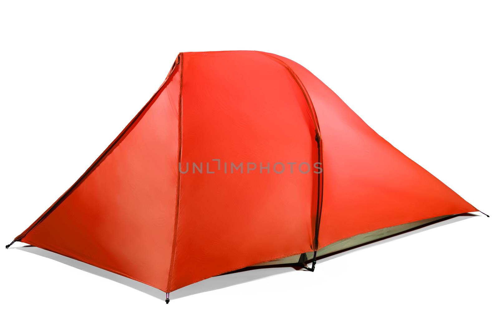 red tent isolated on white