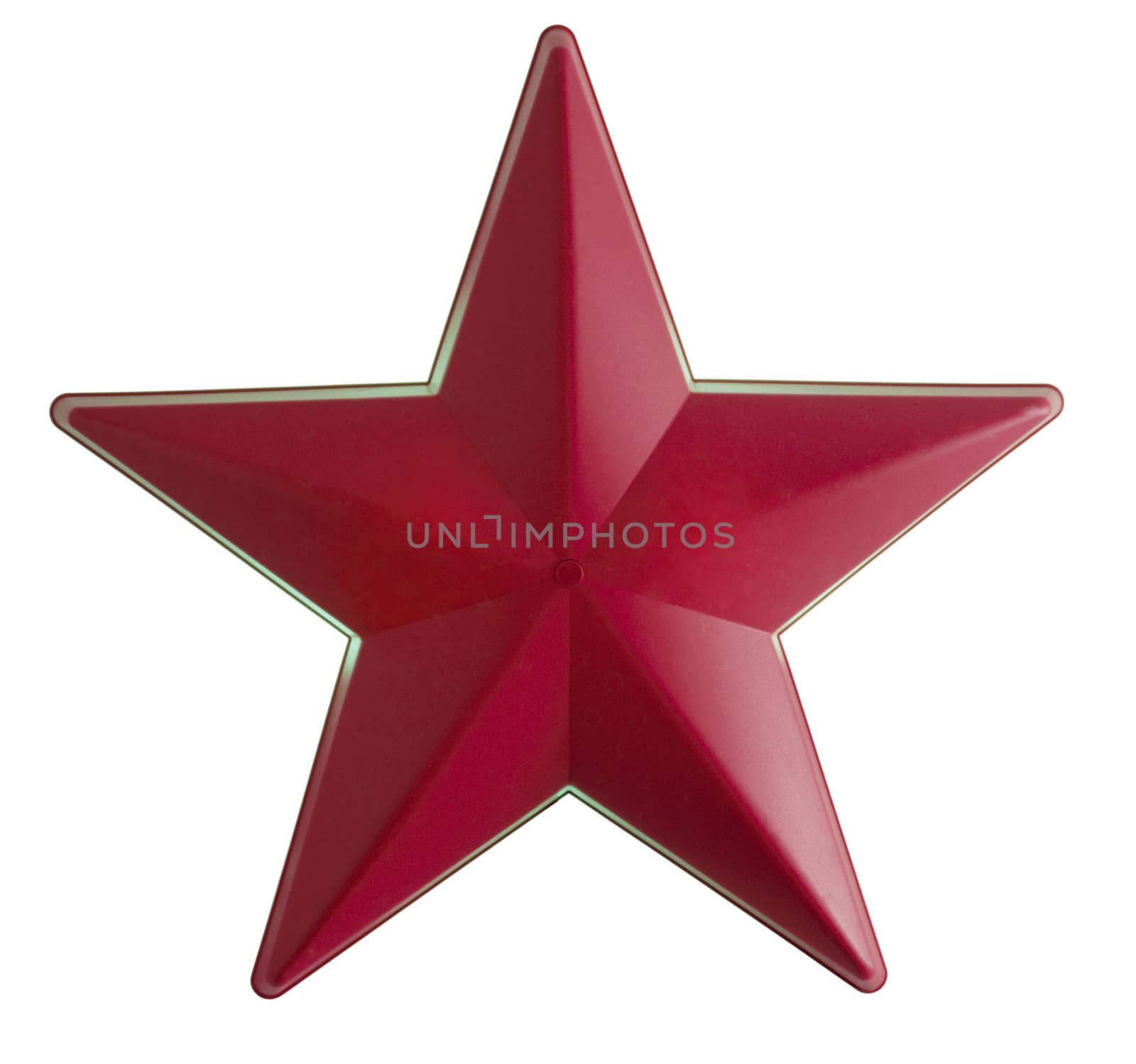 Red star isolated on white