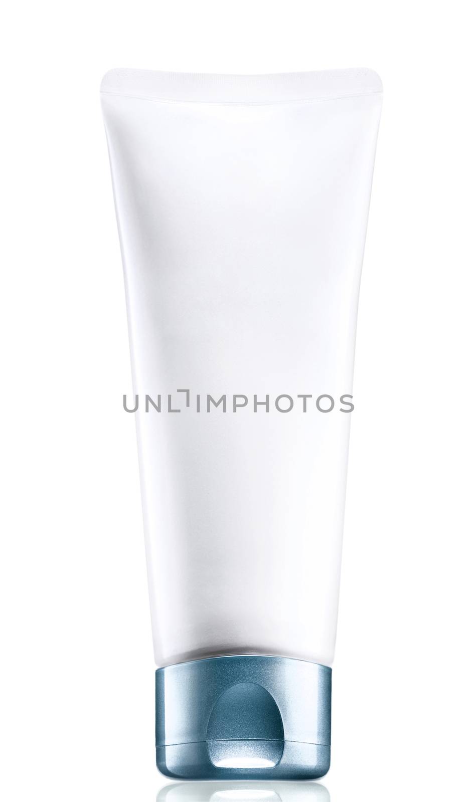 White tube for cream isolated on white background