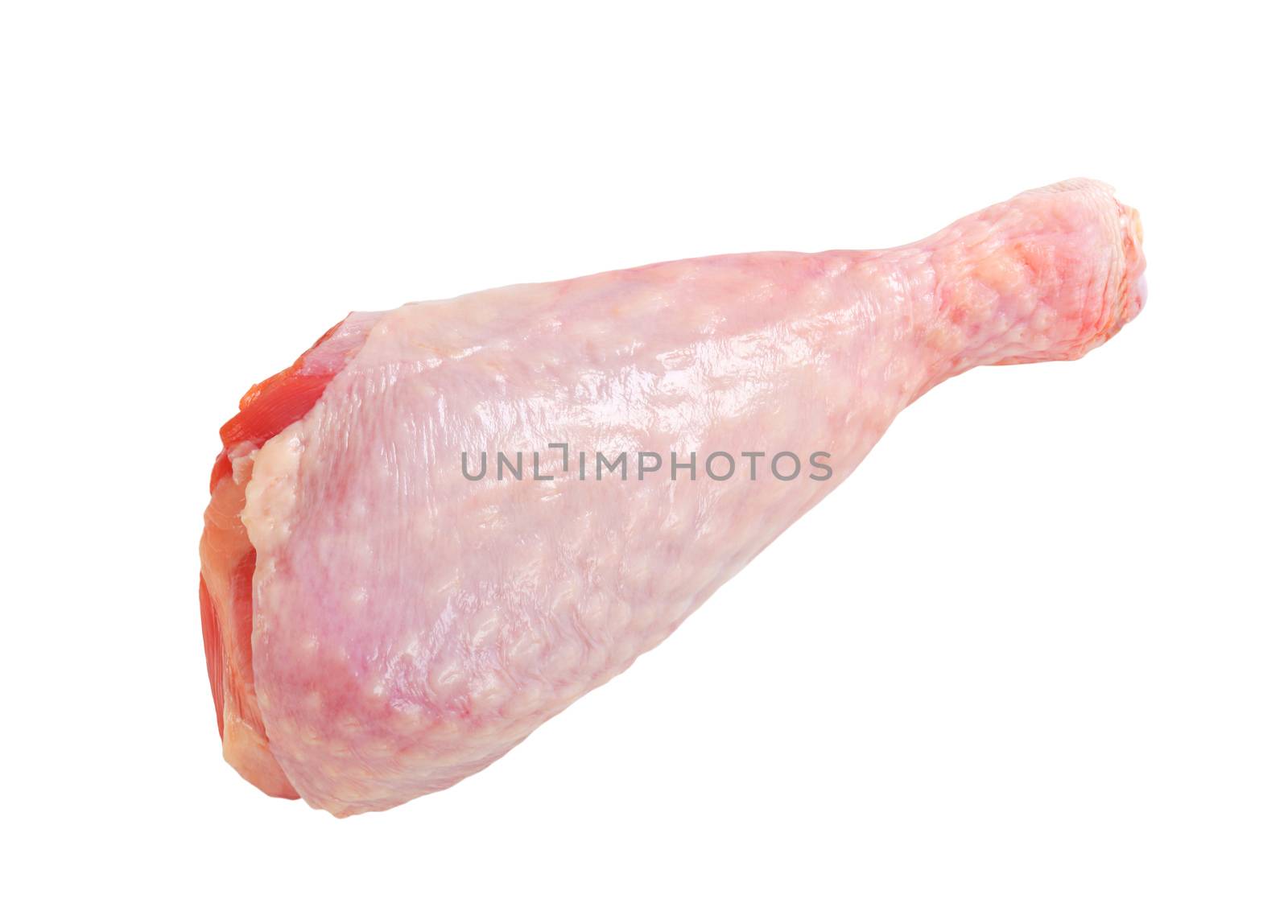 raw chicken legs on a white background