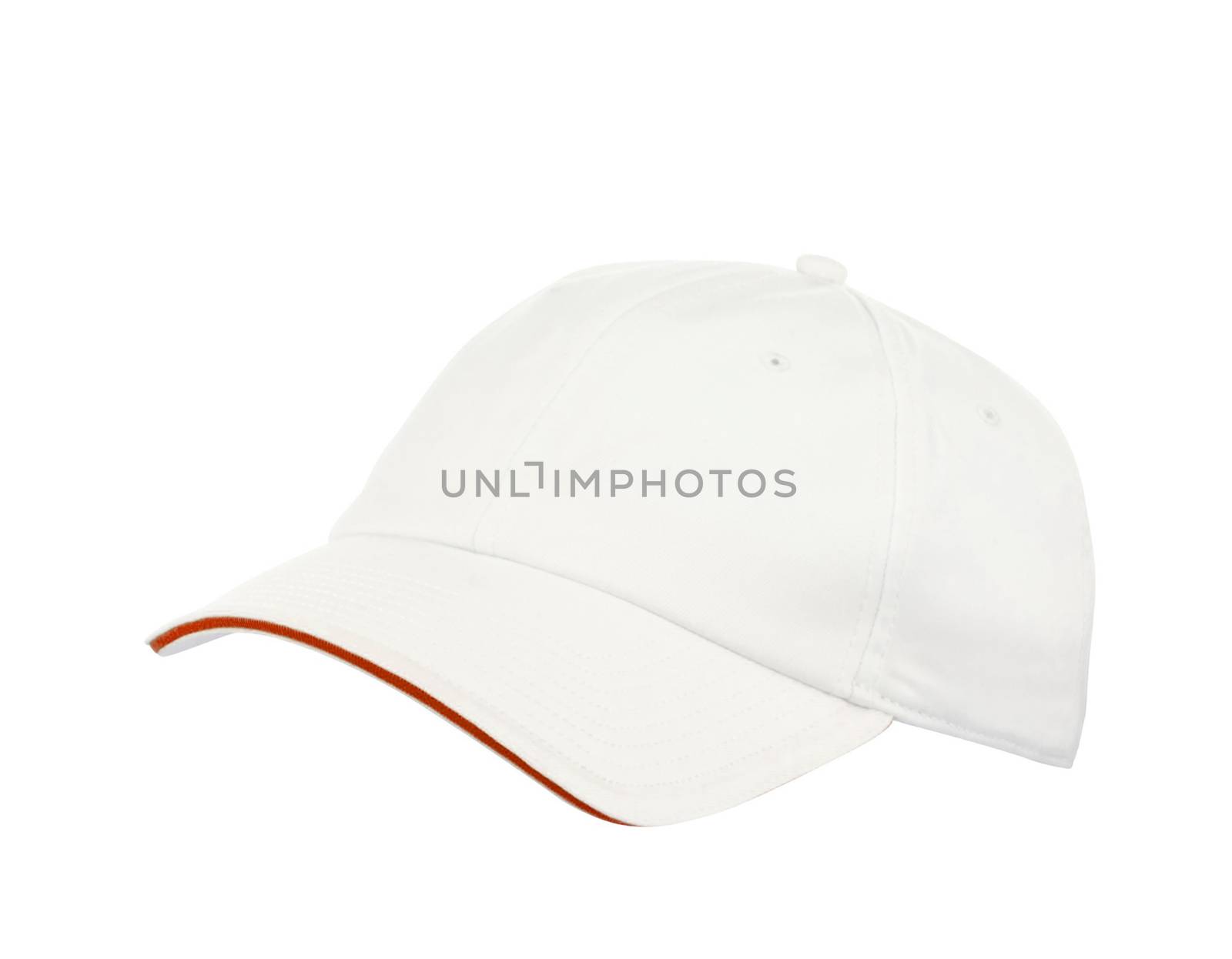 Font View of White Hat isolated on white background