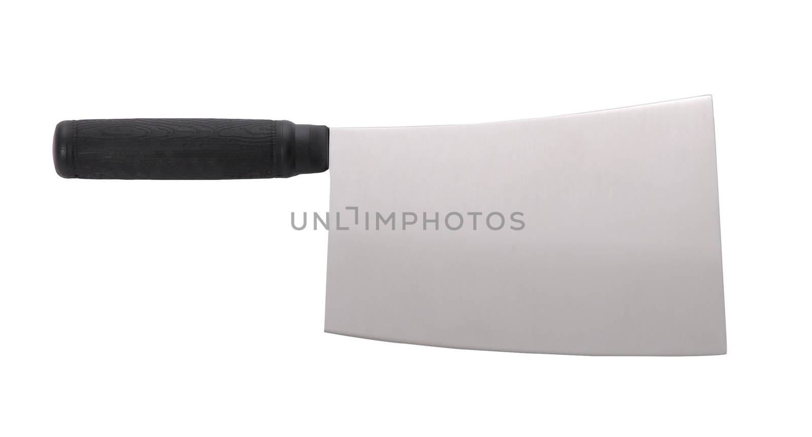 Sharp knife of the butcher isolated on white background