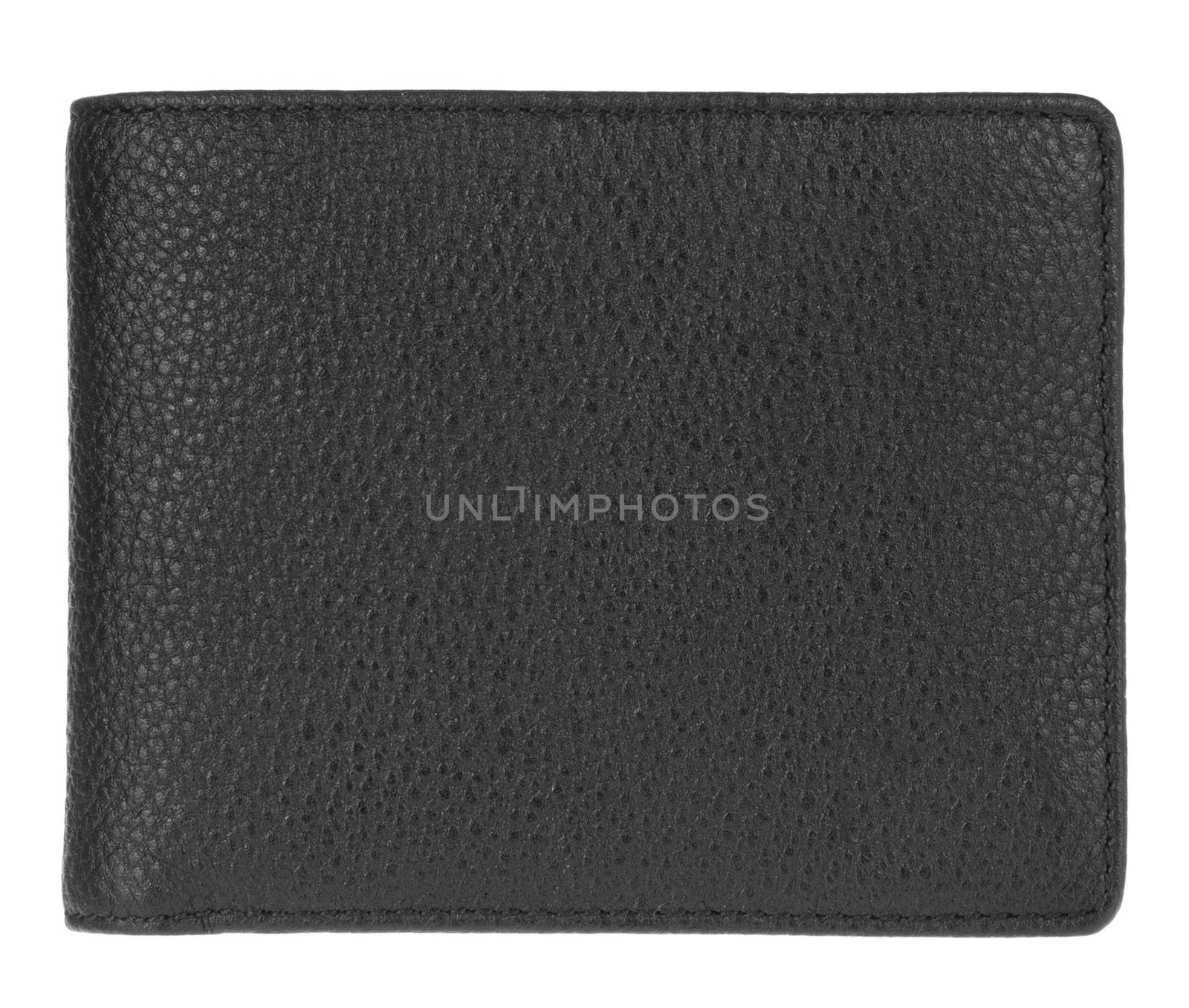 black wallet isolated on white background