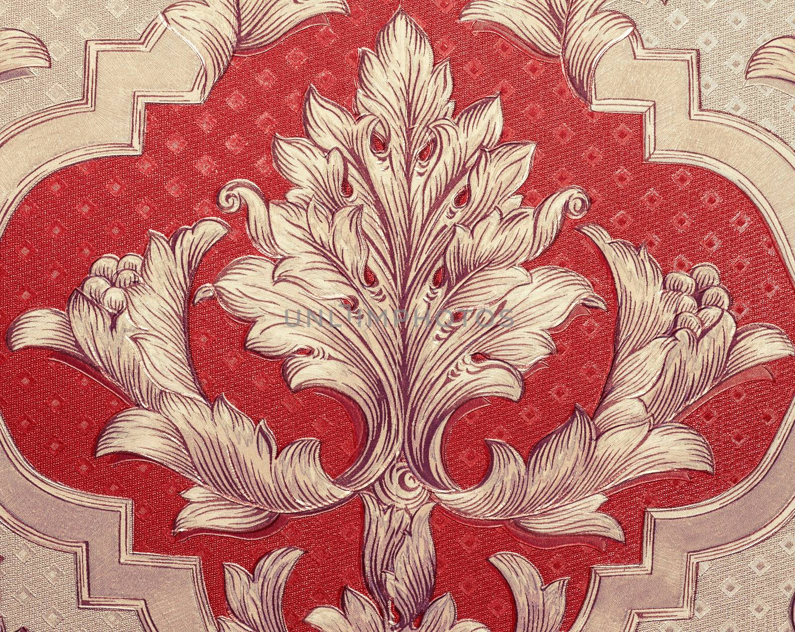 rich pattern carpet close up