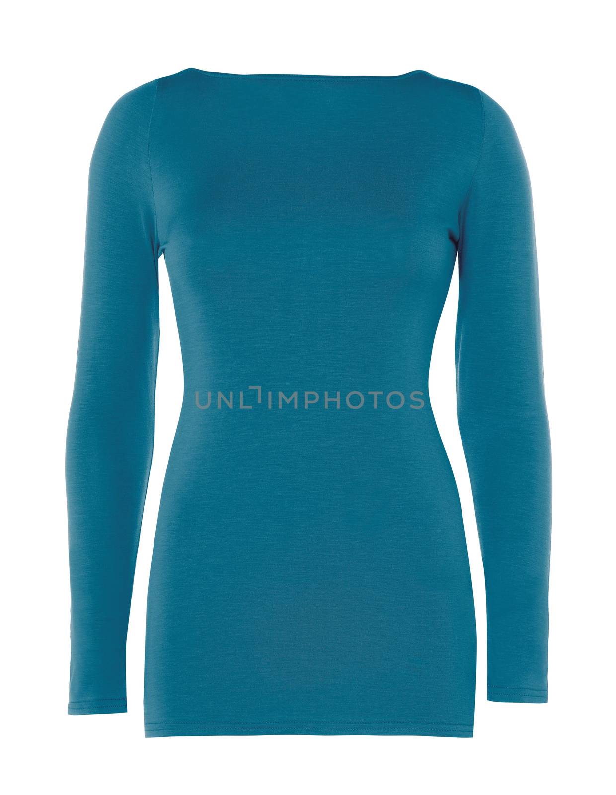 blue female sweater isolated on white background