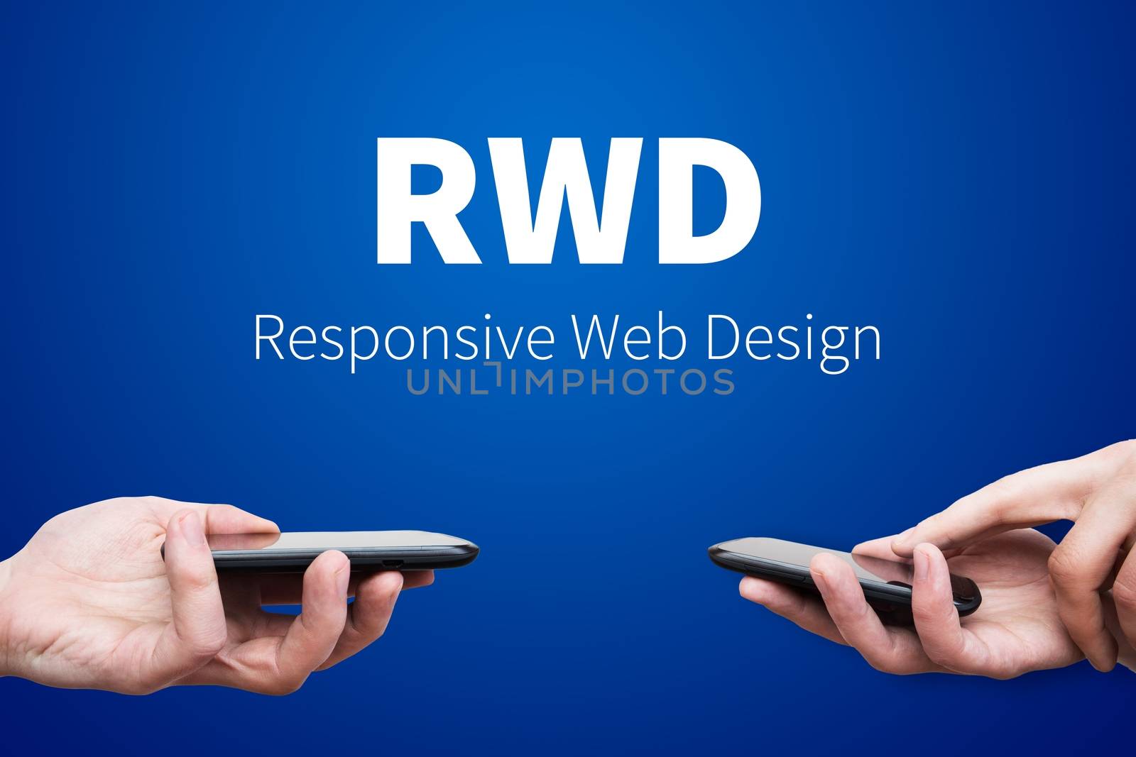 Responsive web design on mobile tablet and smart phone devices