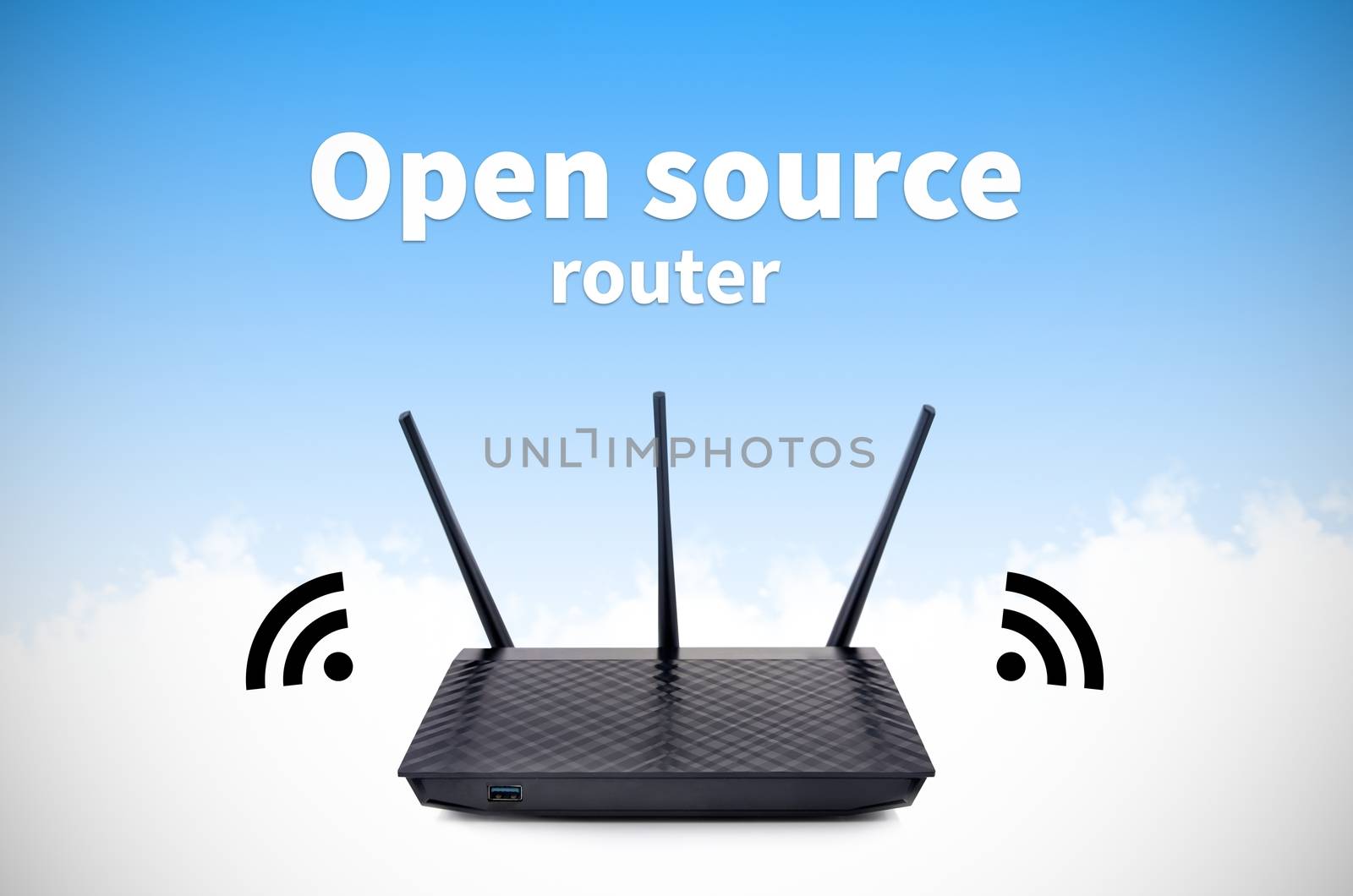 Modern wireless wi-fi router with open source firmware by simpson33