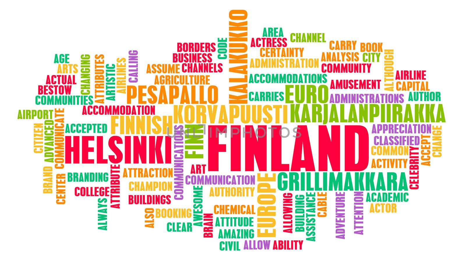 Finland as a Country Abstract Art Concept