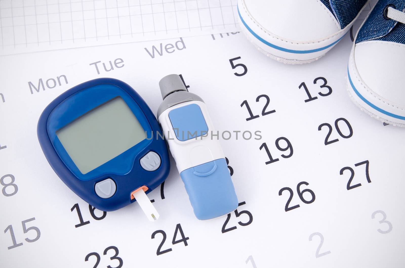 Testing blood glucose level. Test for diabetes before pregnancy