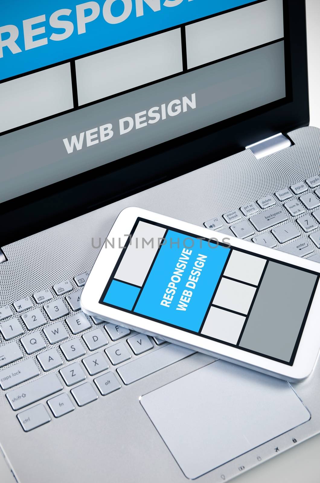 Responsive web design on mobile devices laptop and tablet pc by simpson33
