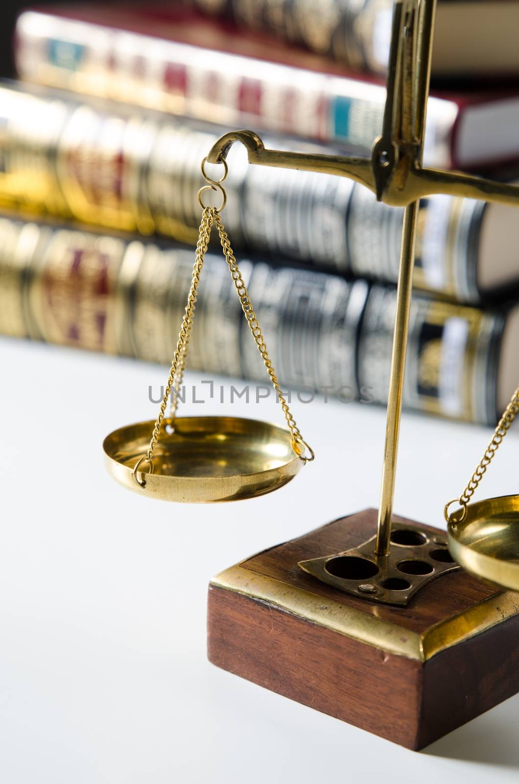 Weight scale and books. Scales of Justice composition by simpson33