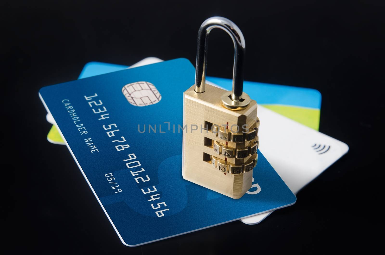 Security lock on multiple blank credit cards by simpson33