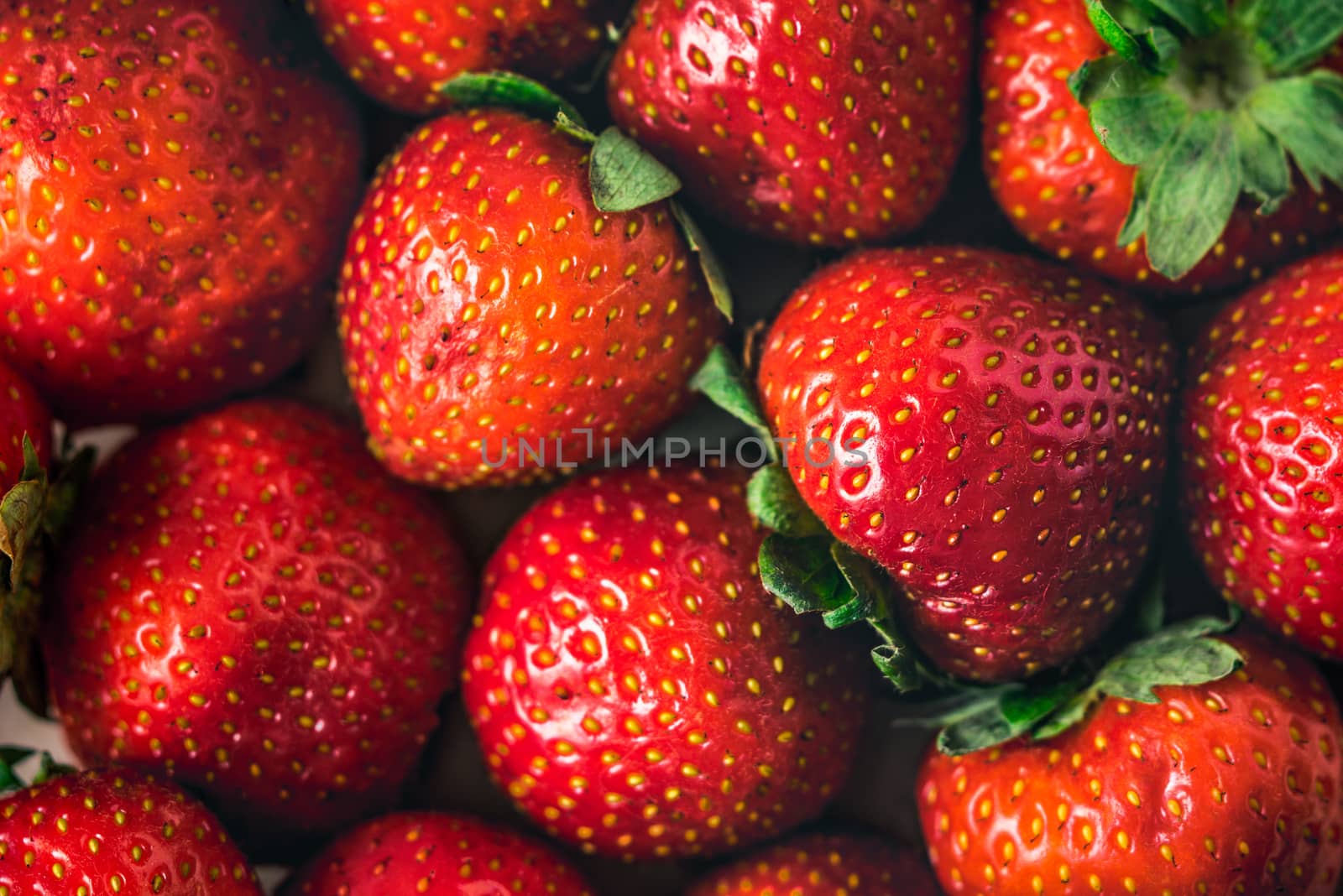 Strawberry  background close-up by Deniskarpenkov