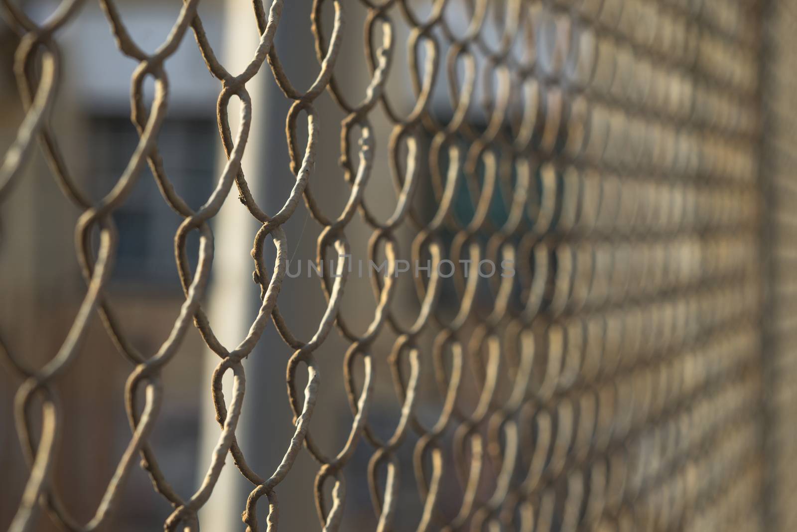Metal mesh fence background