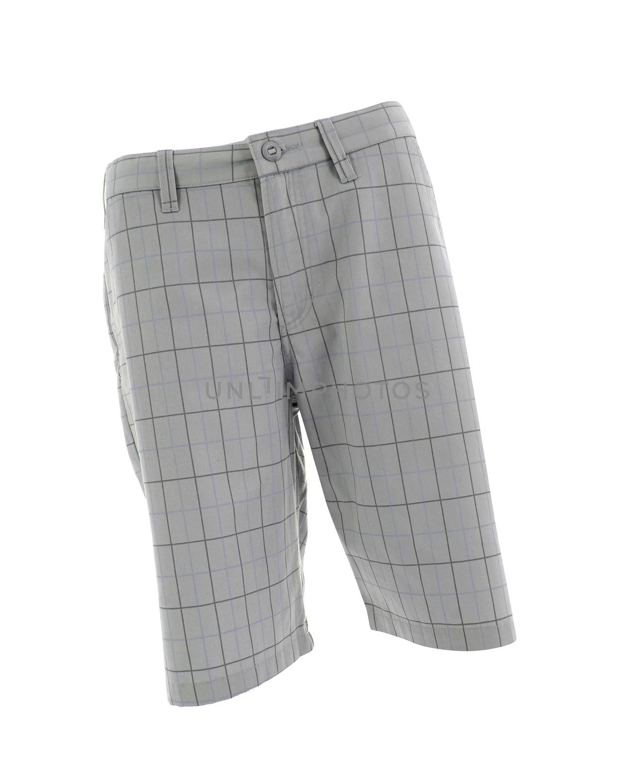 Men's summer shorts isolated on white with natural shadows