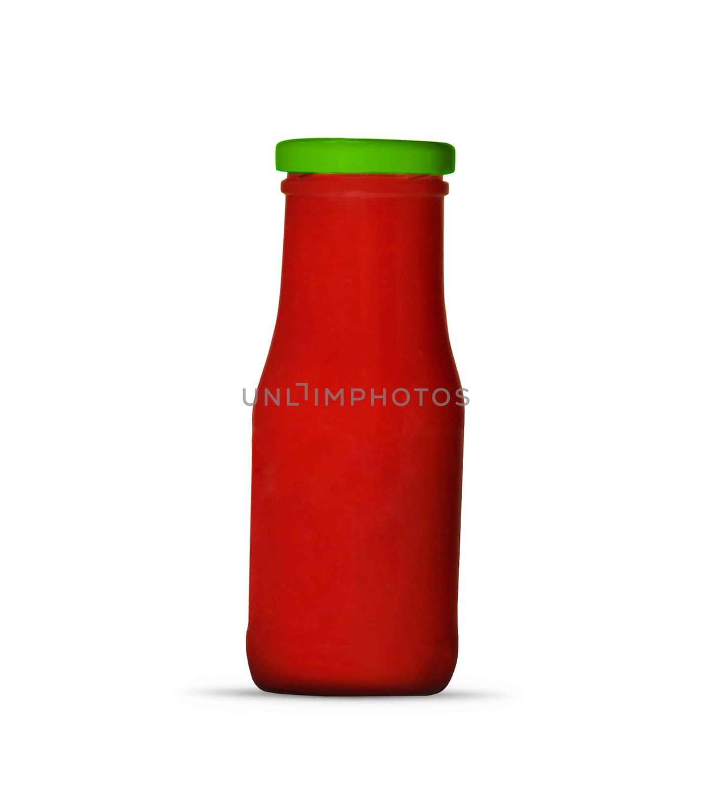 Glass jar of hot tomato sauce