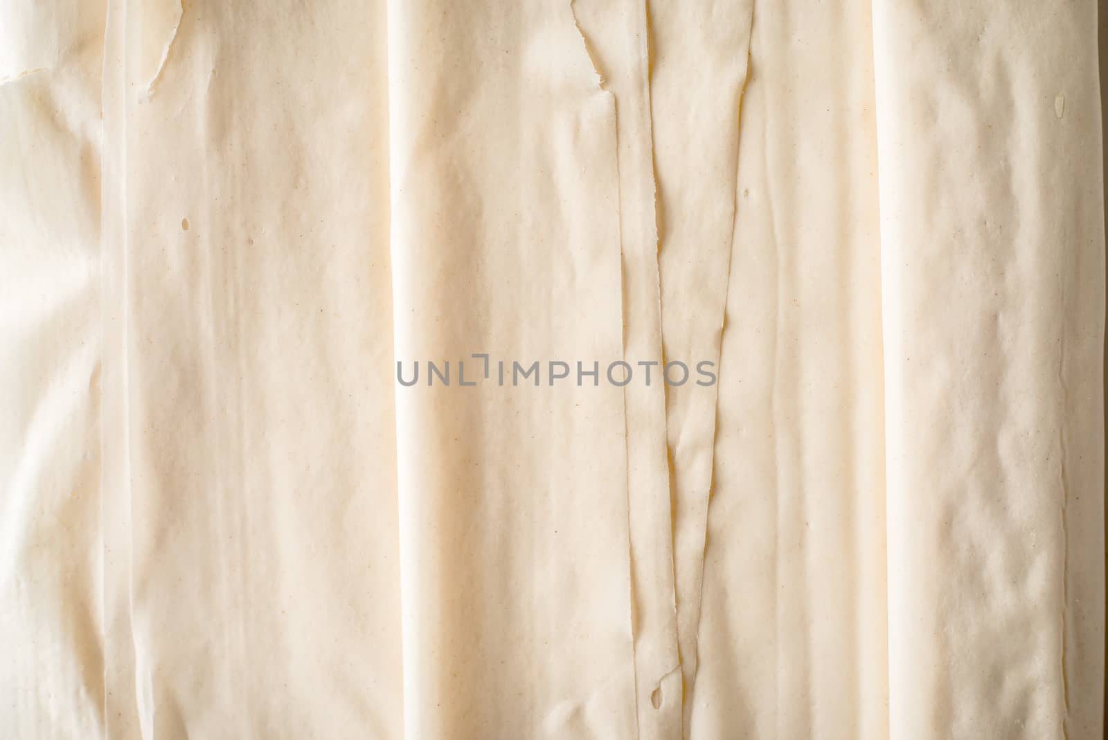 Filo dough sheets background horizontal by Deniskarpenkov