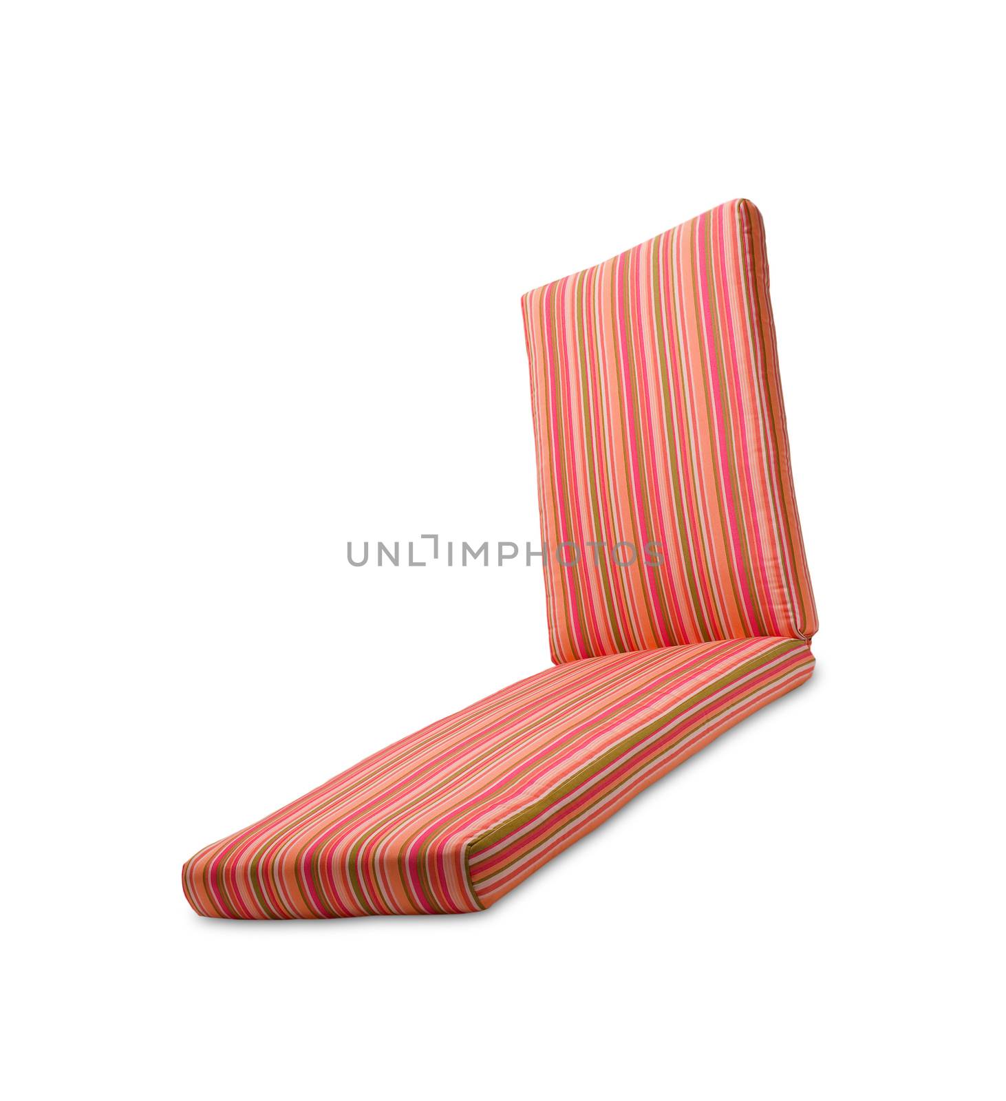 red Mattress isolated on white background.