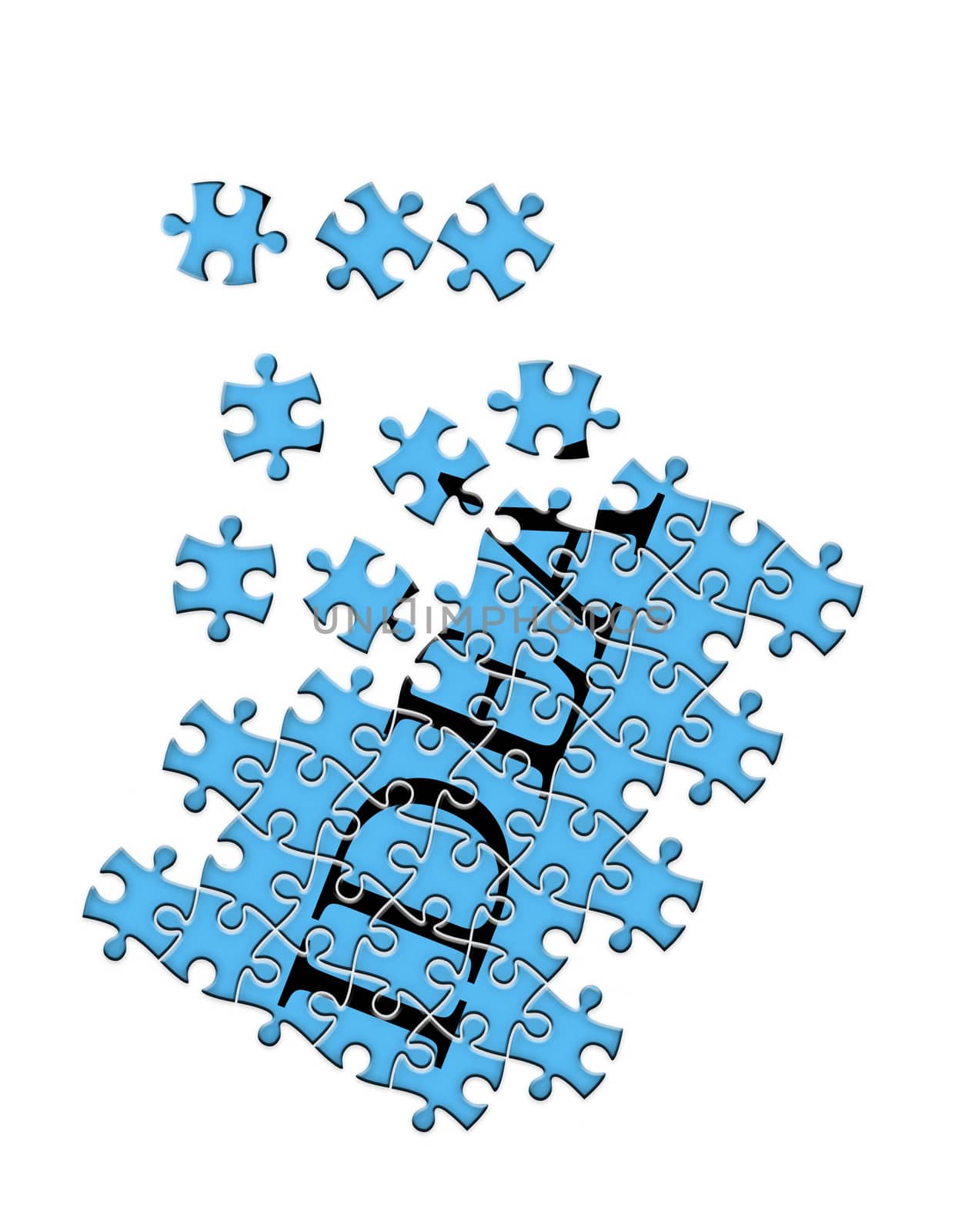 puzzle isolated on white background "idea"