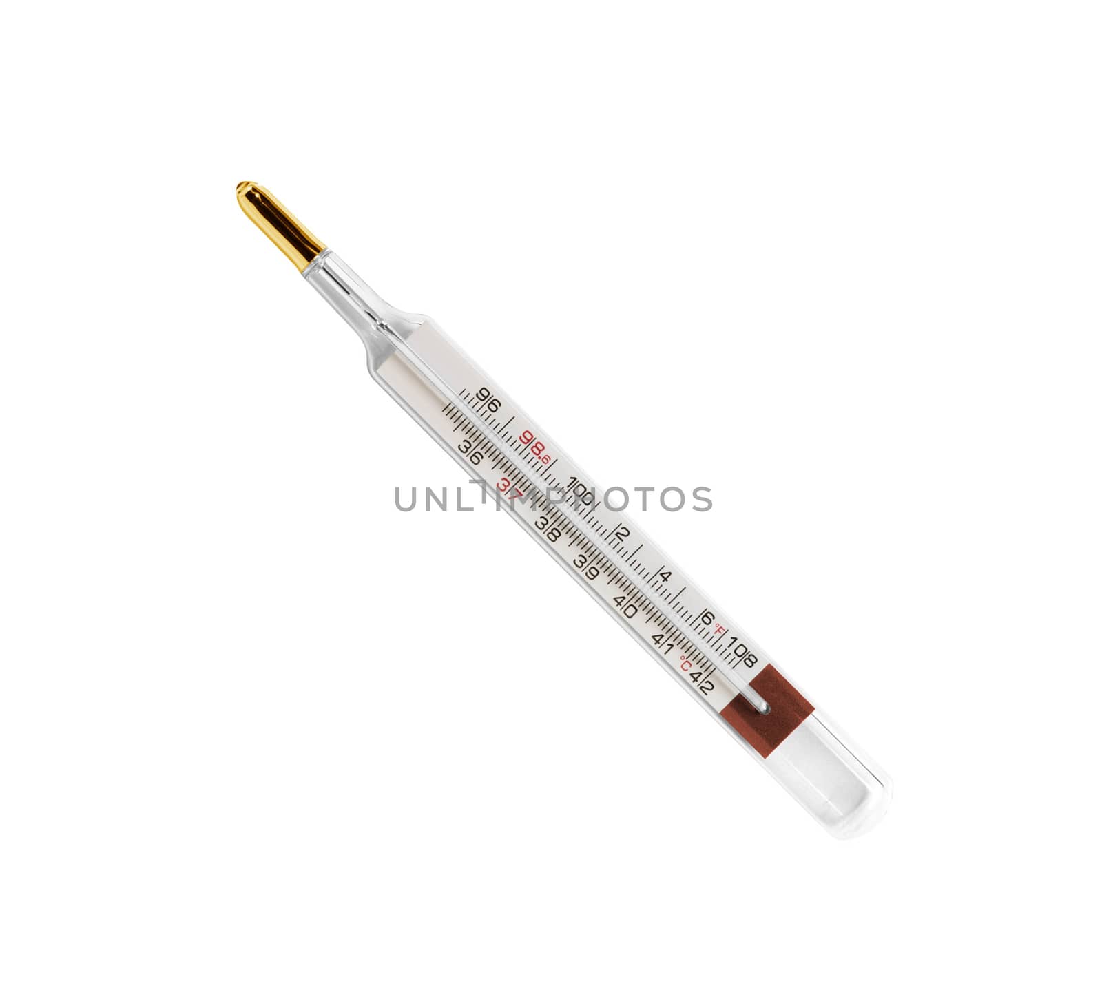 Thermometer it is isolated on a white
