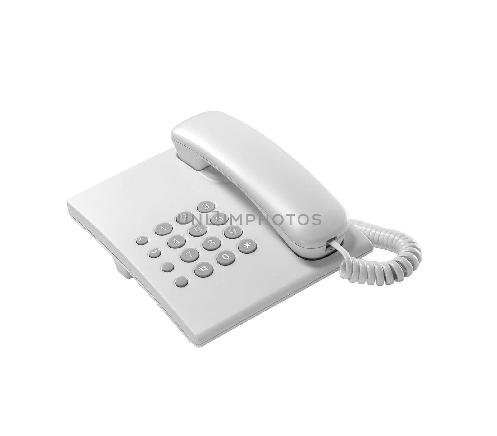 white Home Phone Isolated