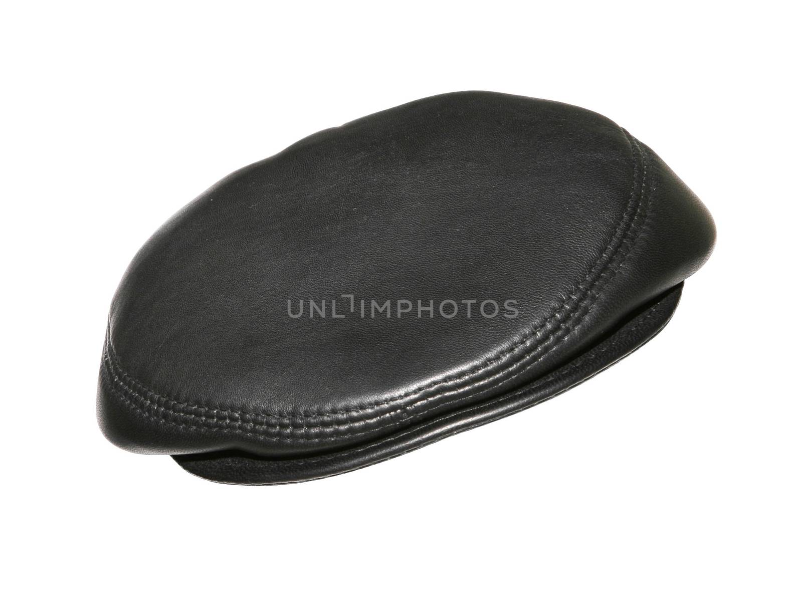 black cap on white background