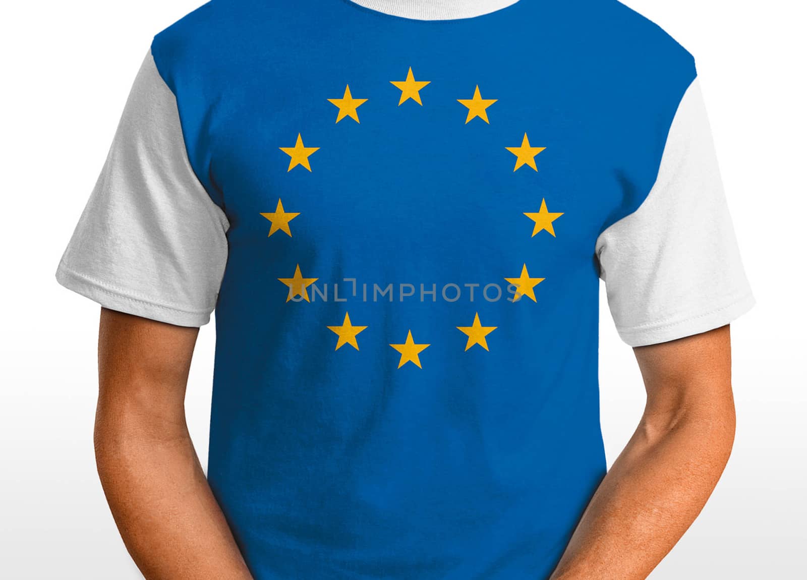 Europe t-shirt isolated on white