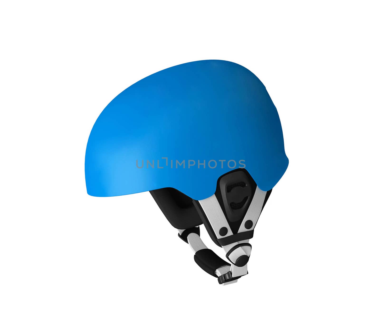 blue bicycle helmet isolated
