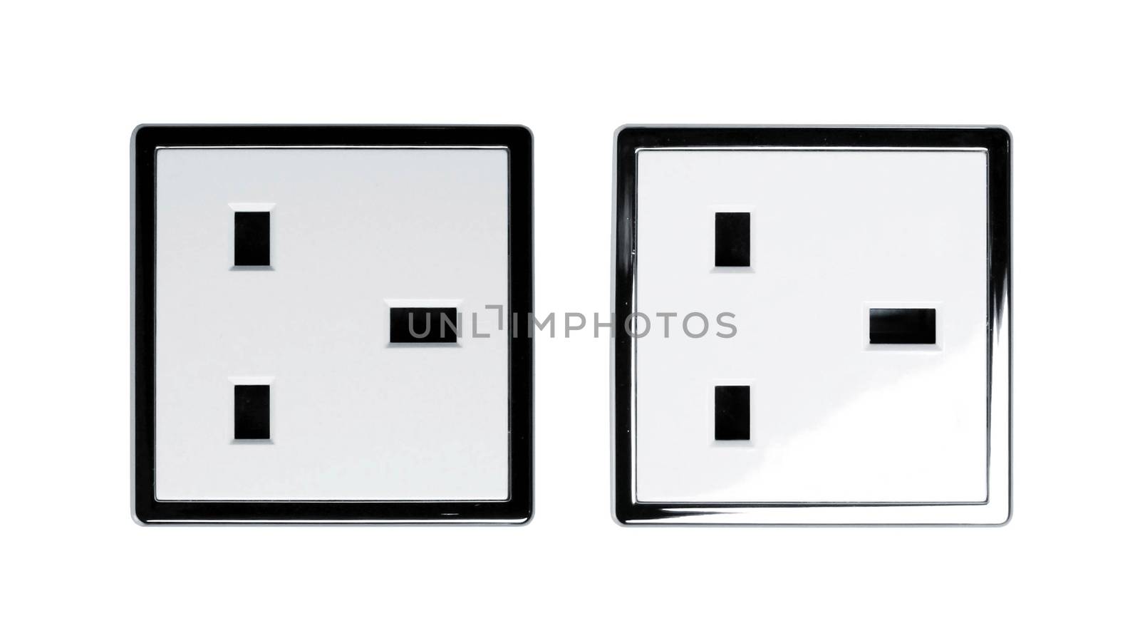 North American white electric wall outlet receptacle