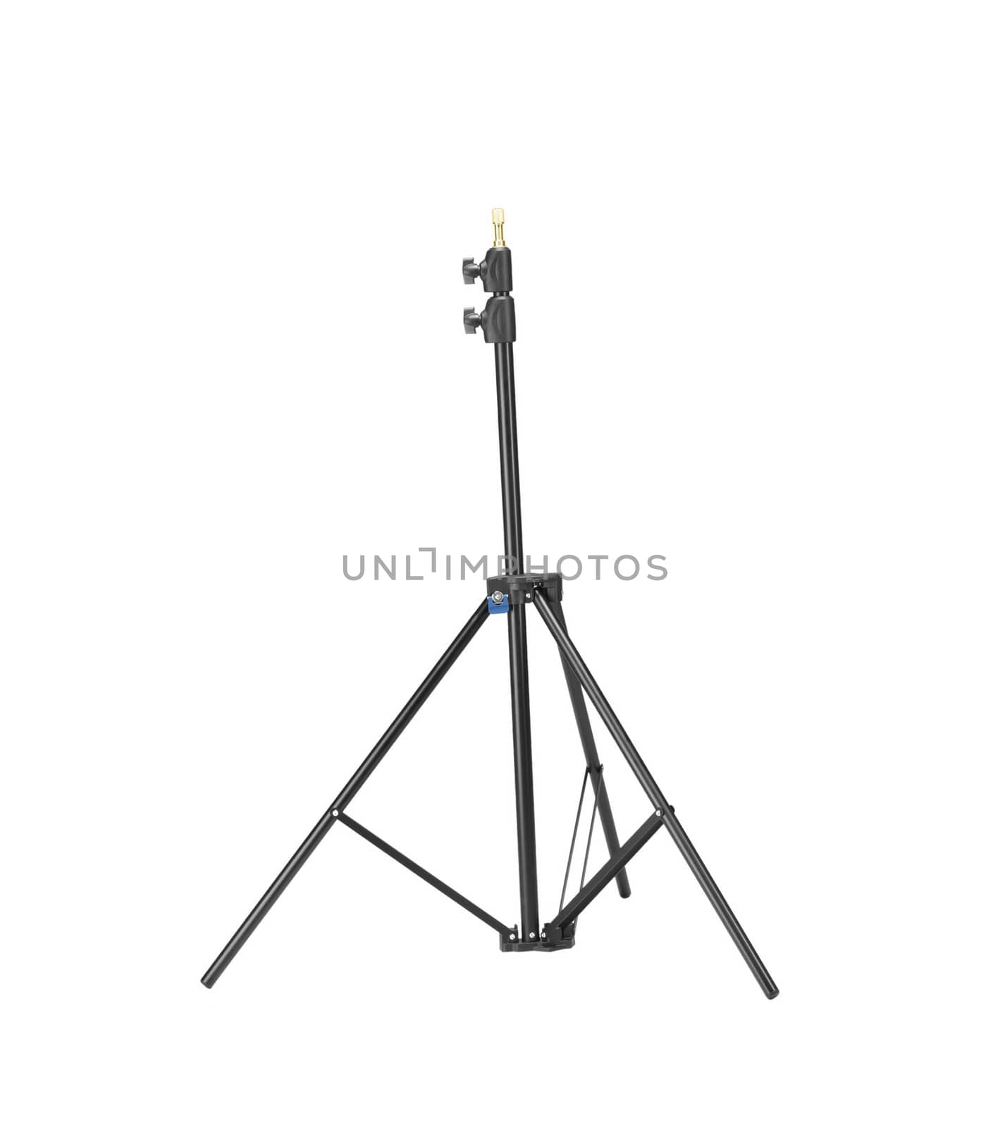 Black tripod isolated on white