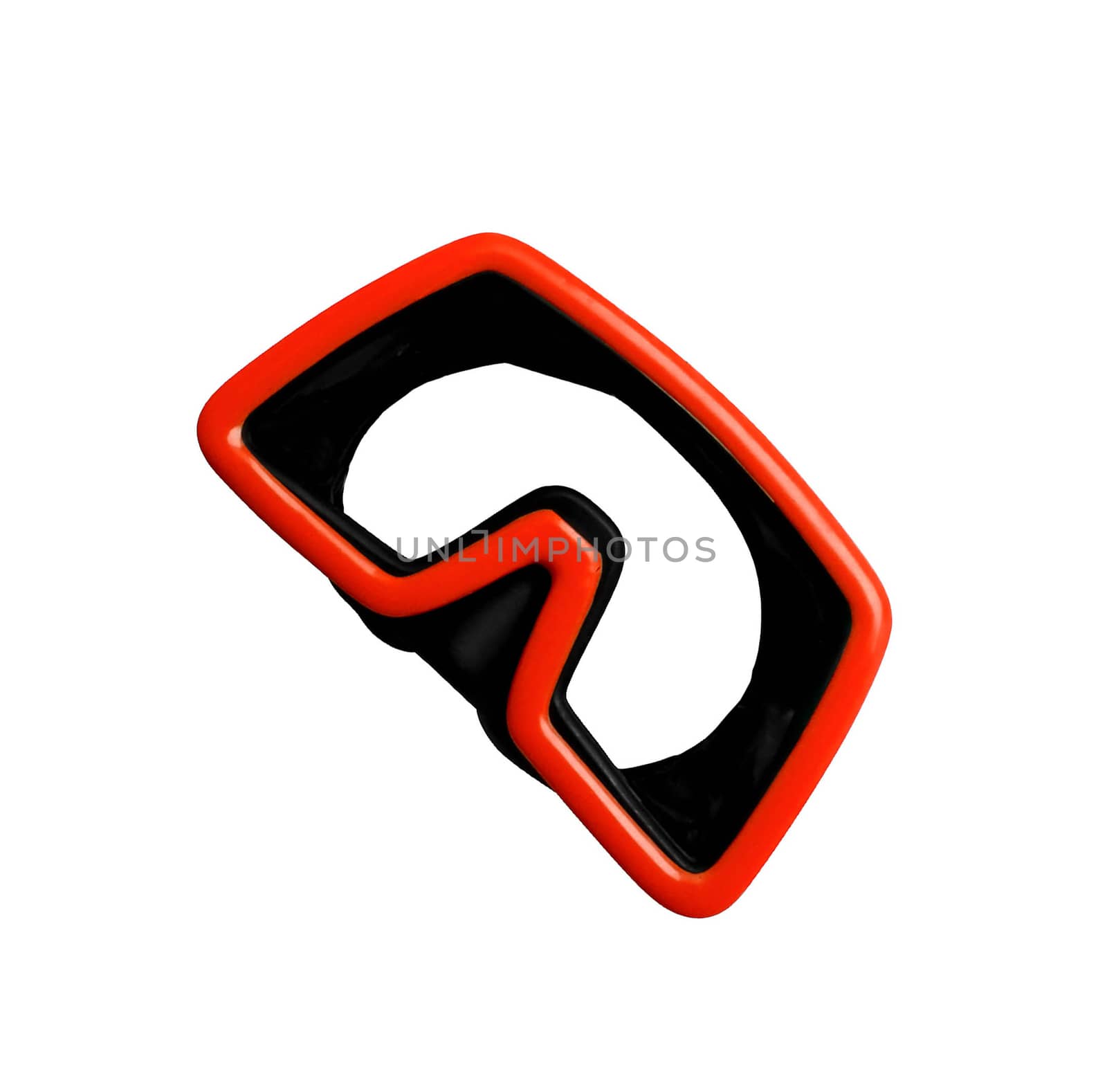 red Diving mask