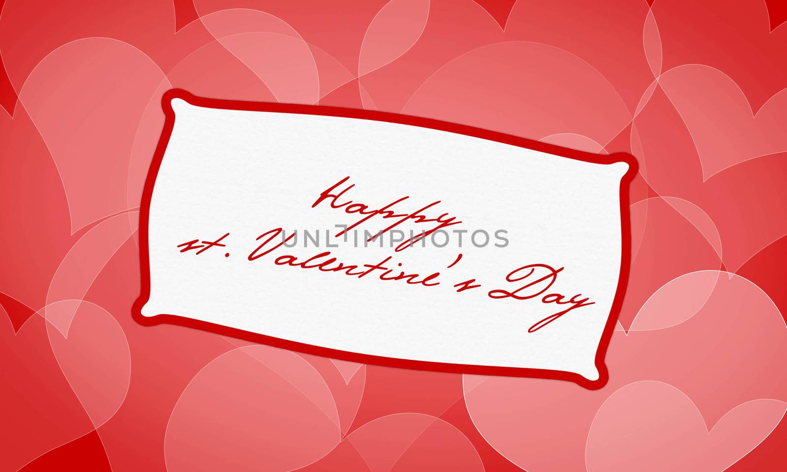 Valentine's day background with hearts, sample text